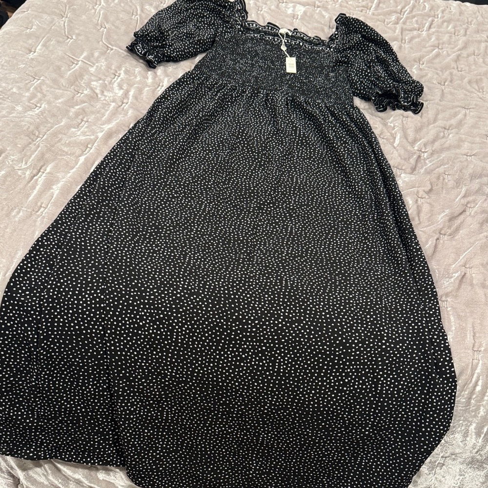 Max Studio Black and White Polka Dot Dress